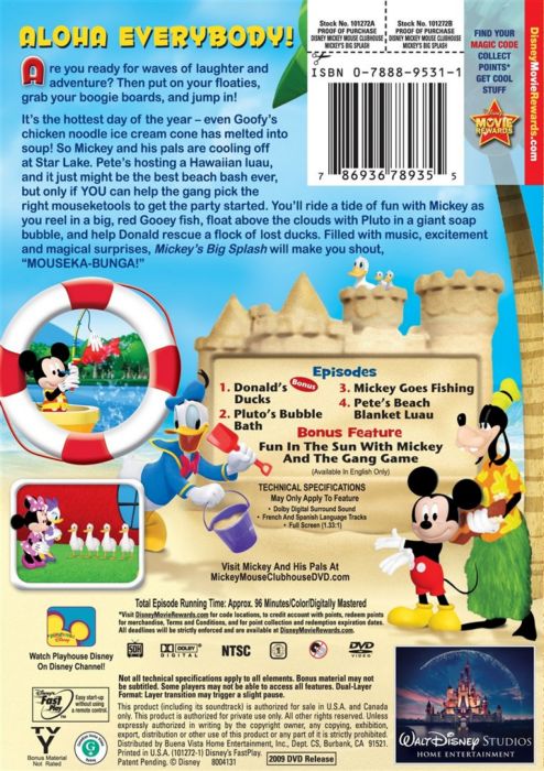 Mickey Mouse Clubhouse: Mickey's Big Splash (DVD) 